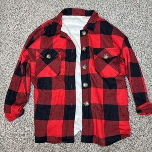Red and black plaid shirt